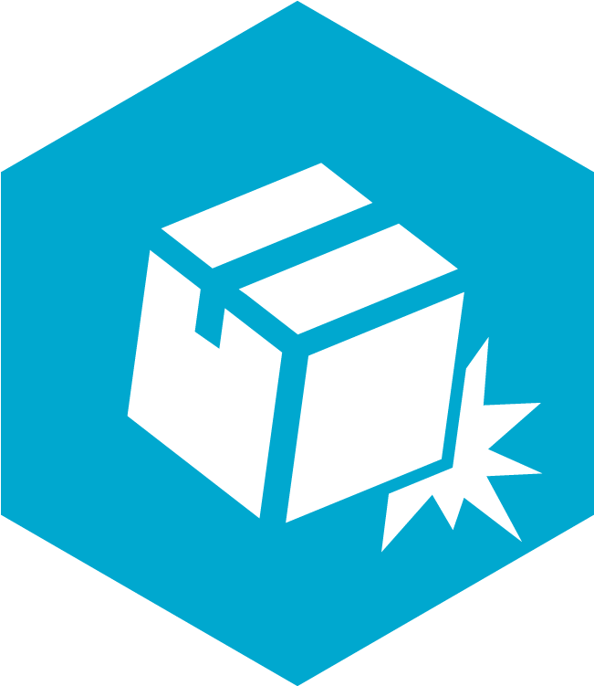 Solid White Cardboard Box Packaged On Top Of Cyan Solid - Packaging And Labeling Clipart (800x800), Png Download