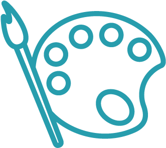 Paint Brush And Palette Icon Clipart (800x800), Png Download