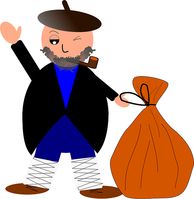 Basque, Man, Person, French - Olentzero Con Bolsa Clipart (625x640), Png Download