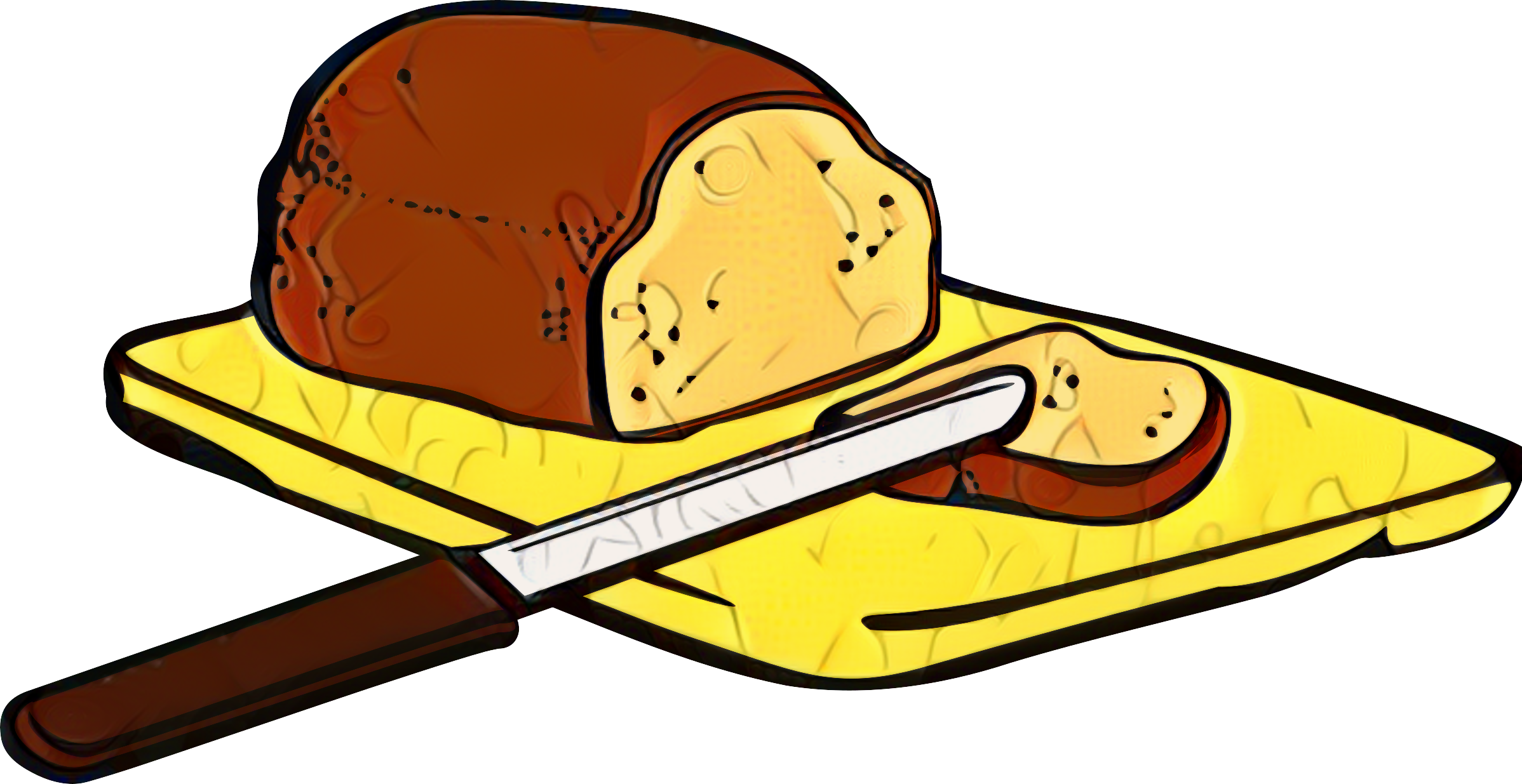 Clip Art Sliced Bread Vector Graphics Loaf - Banana Bread Clipart - Png Download (2396x1235), Png Download