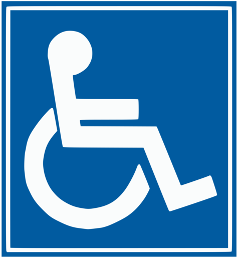 Blue,angle,area - Disabled Car Park Sign Clipart (530x750), Png Download