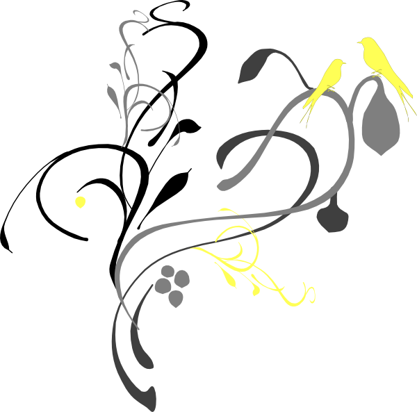 Flower Clipart In Black White Png Transparent Png (600x593), Png Download