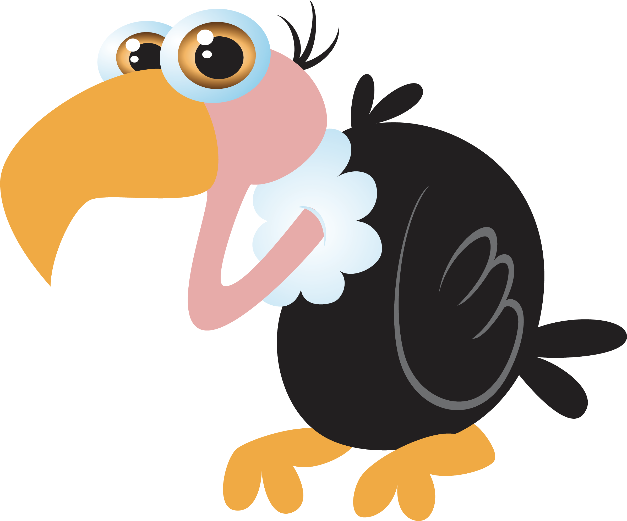 Bird Cartoon Clip Art Ostrich Transprent Png - Cartoon Birds Transparent Png (2393x1991), Png Download