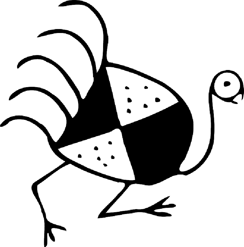 Ostrich, Ancient, Animal, Argentina, Ethnic, Tribal - Arte Animales Aborigenes Argentina Clipart (800x808), Png Download