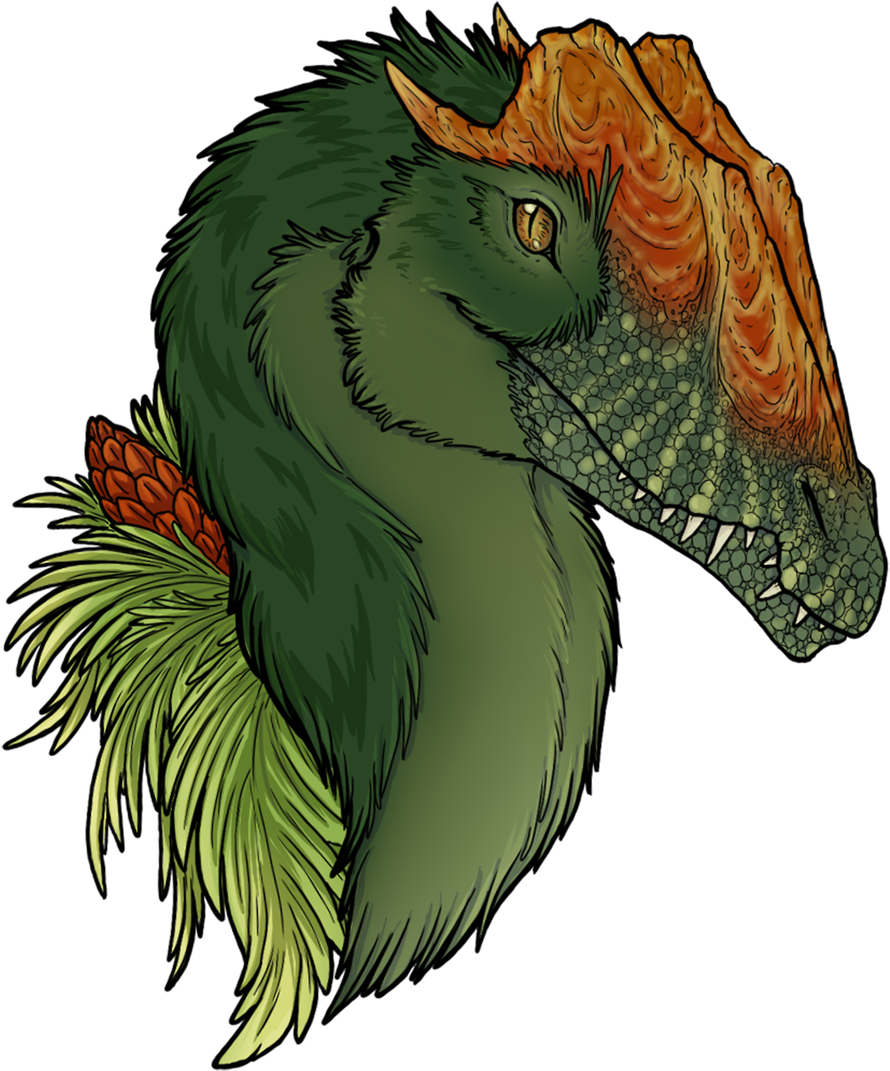 Geology Clipart Paleontologist Tool - Dilophosaurus Art - Png Download (1280x1542), Png Download