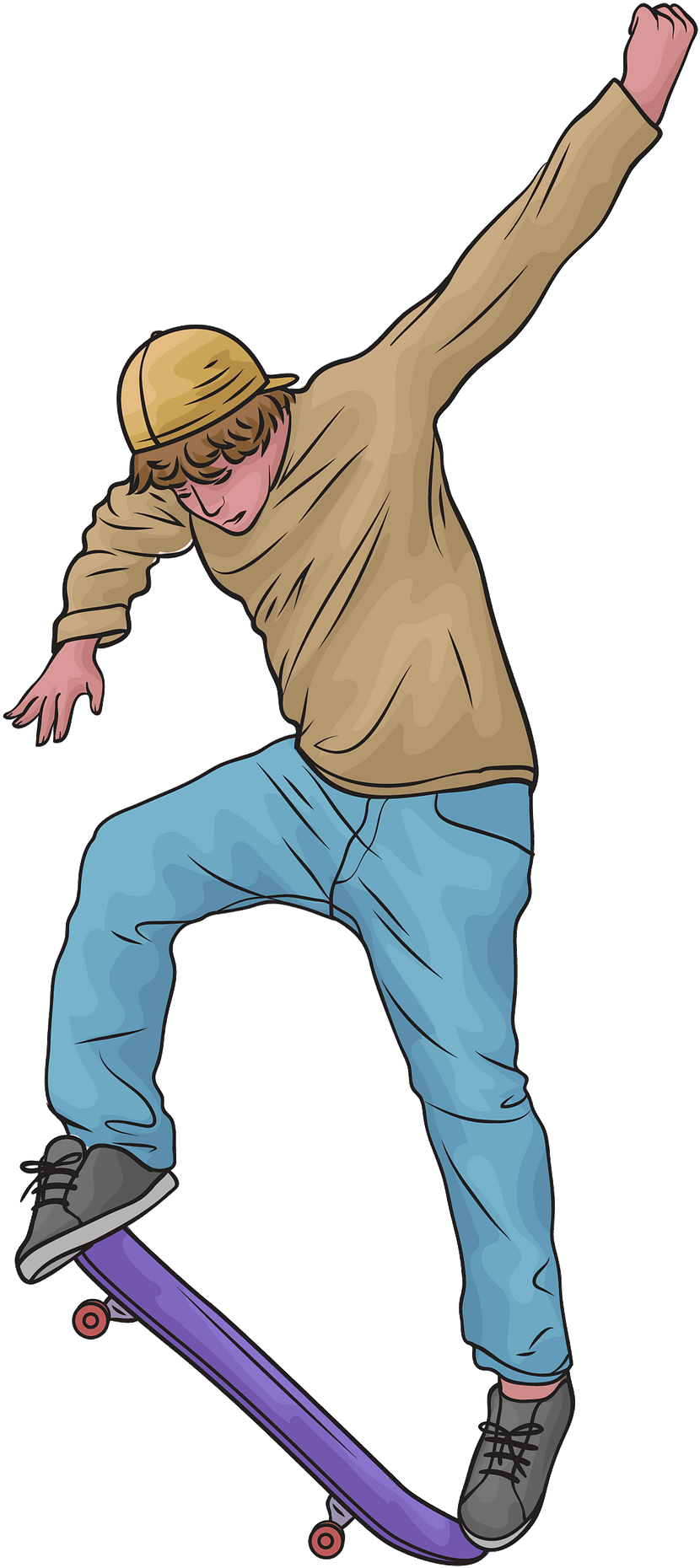 Skateboard Clipart (1402x1920), Png Download