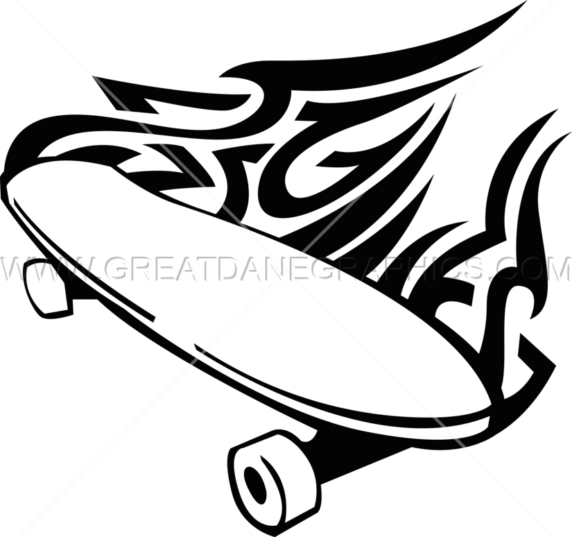 Youtube Clipart Skateboard - Skateboard Tribal - Png Download (825x774), Png Download