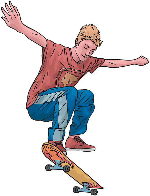 Skateboarding Trick Clipart - Skateboarding - Png Download (610x800), Png Download