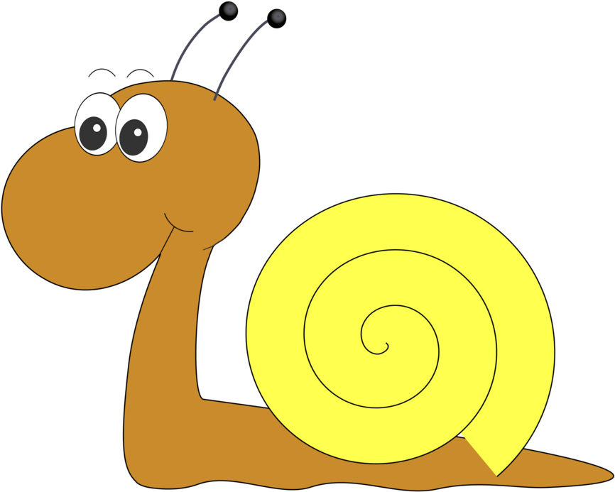 Snail,artwork,yellow - Schnecke Clipart - Png Download (879x750), Png Download