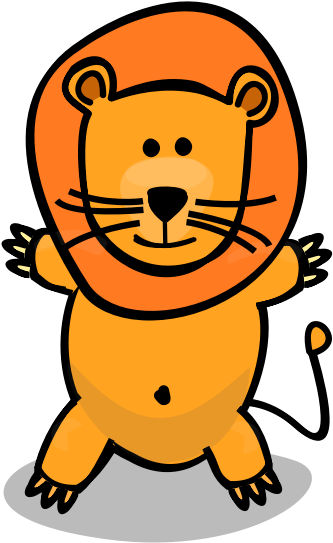 Cartoon Lion Wants A Hug - Clip Art - Png Download (600x600), Png Download