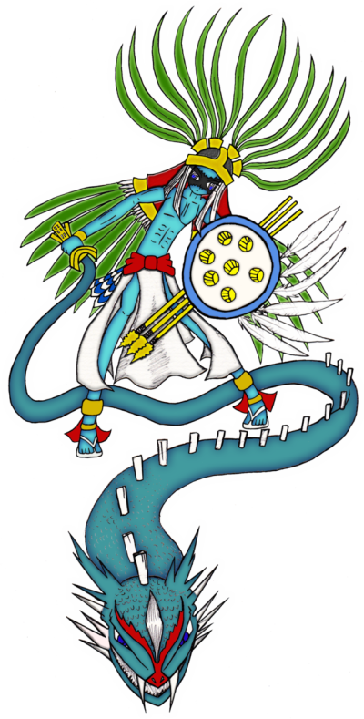 Huitzilopochtli Aztec Calendar Clipart (400x789), Png Download