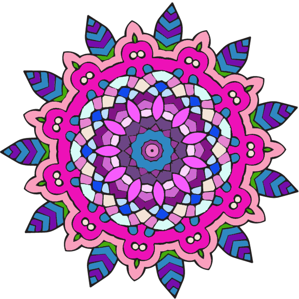 Mastodon The Hunter Artwork Clipart , Png Download - Colorful Transparent Mandala Png (612x612), Png Download