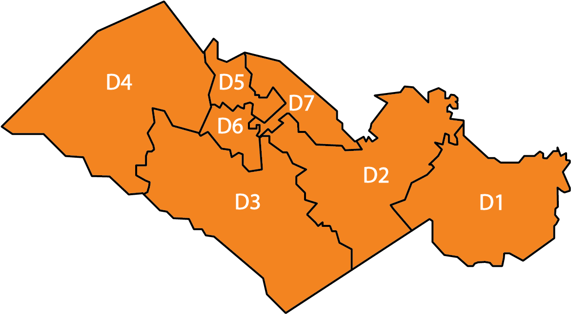 County Districts - Orangeburg County House District Map Clipart (1279x716), Png Download