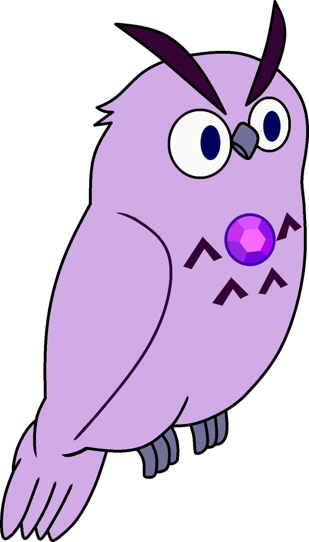Bagel Clipart Amethyst - Steven Universe Amethyst As An Owl - Png Download (1074x1886), Png Download