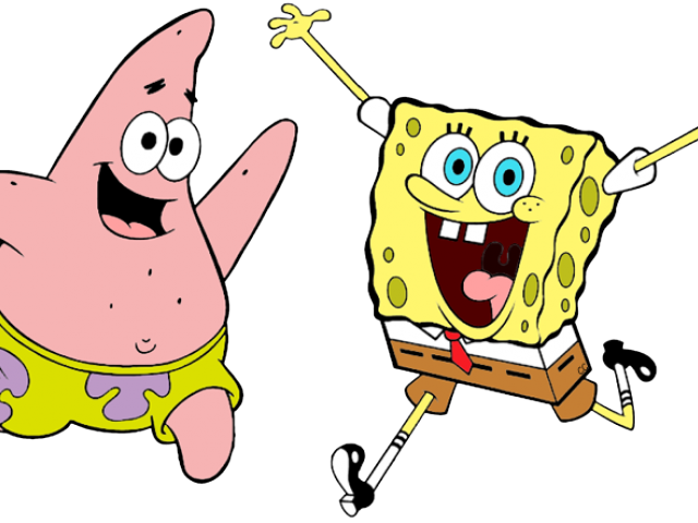 Spongebob Squarepants Cliparts - Sponge Bob Patrick Spongebob Squarepants - Png Download (640x480), Png Download