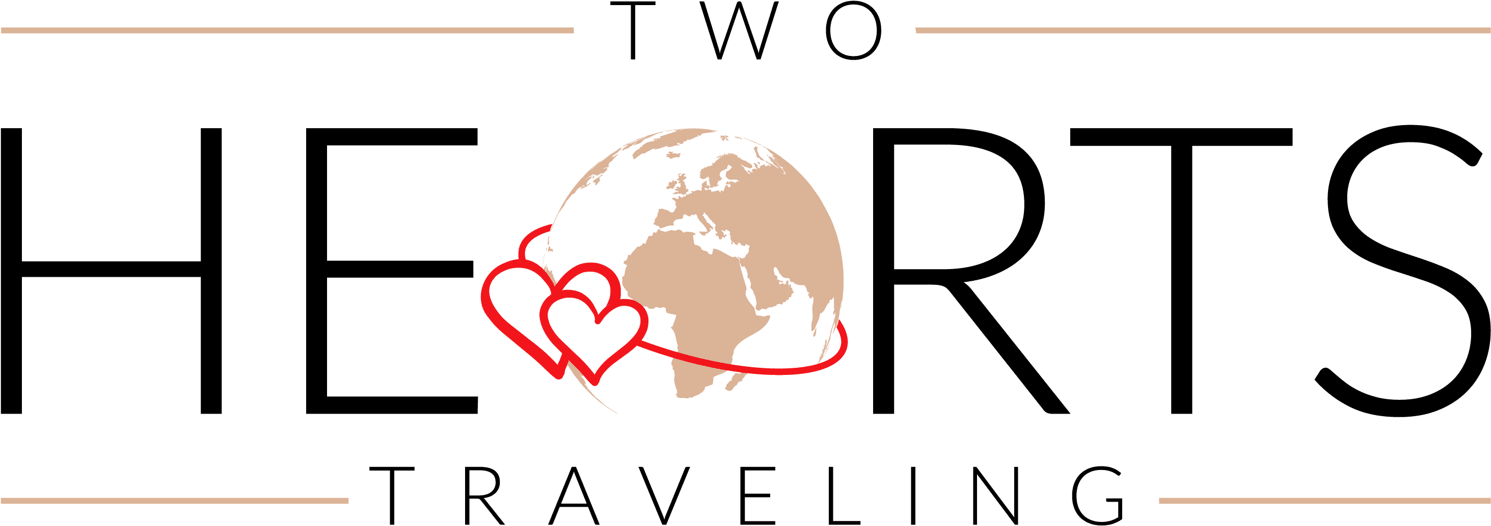 Transparent Two Hearts One Love Clipart - Blue World Map Watercolor Painting - Png Download (2927x1034), Png Download