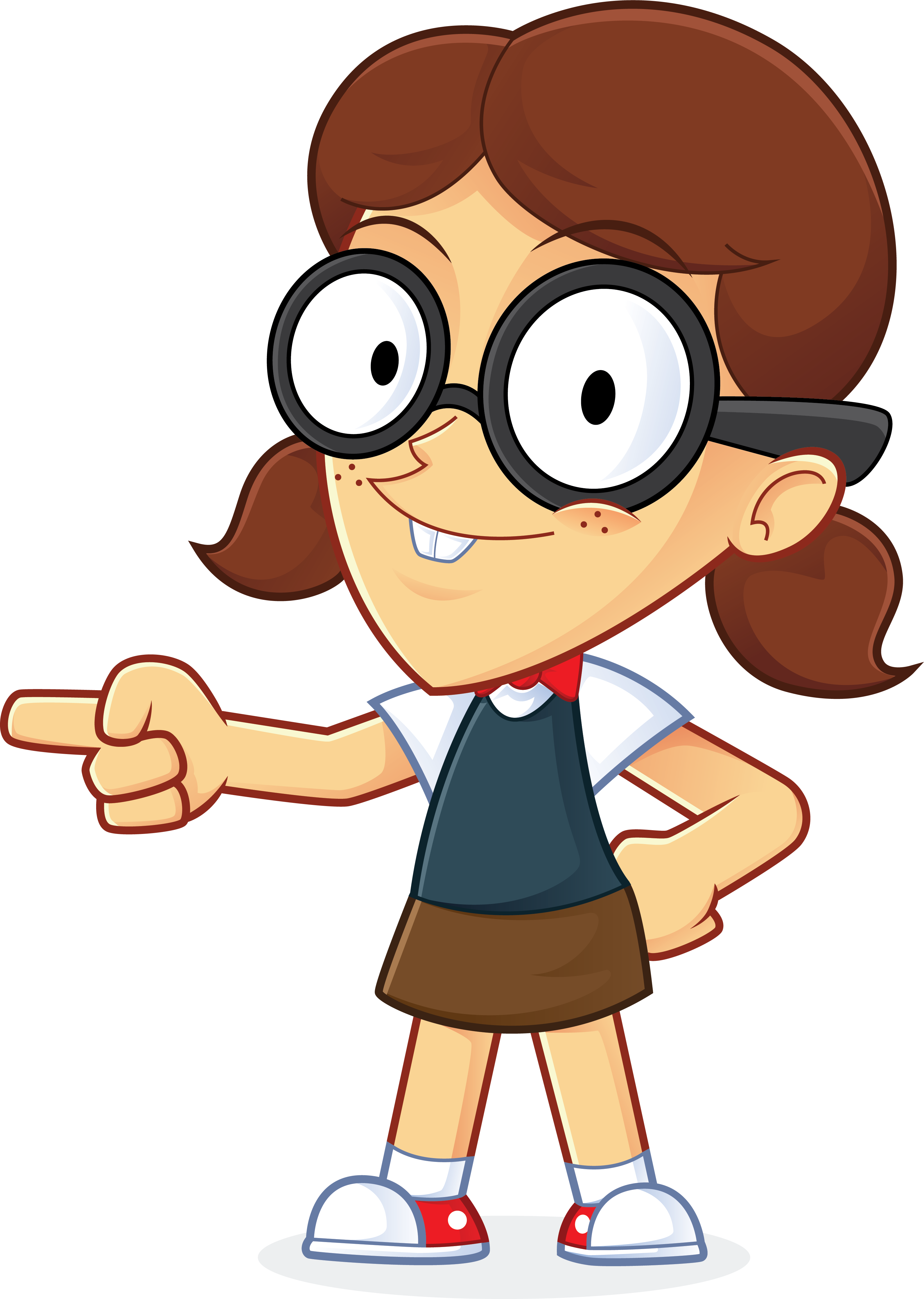 Image For Free Girl Geek Pointing People High Resolution - Girl Pointing Clipart Png Transparent Png (3181x4472), Png Download