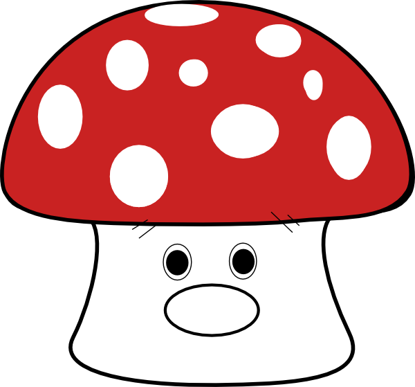 Surprised Mushroom Clipart (600x559), Png Download
