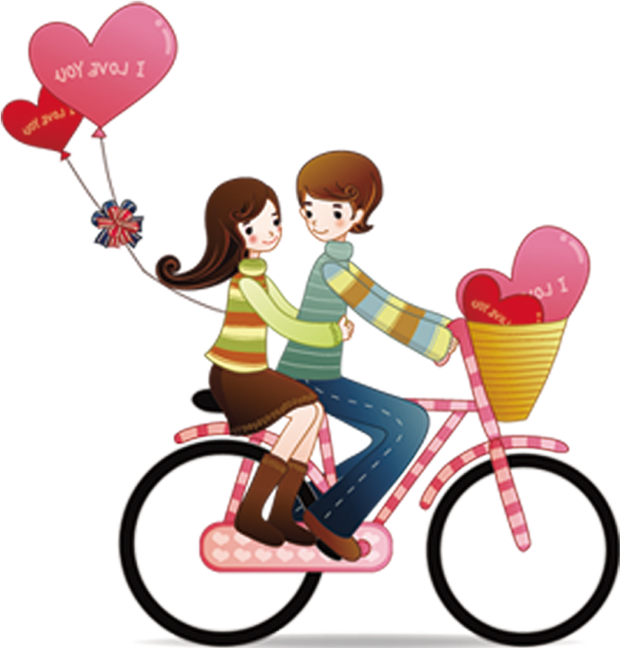 Romance Couple Love Cartoon Download Hq Png Clipart - Romantic Cartoon Couple Png Transparent Png (1276x1276), Png Download