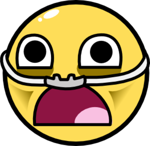 Awesome Face / Epic Smiley - Can T Breathe Emoji Clipart (600x586), Png Download