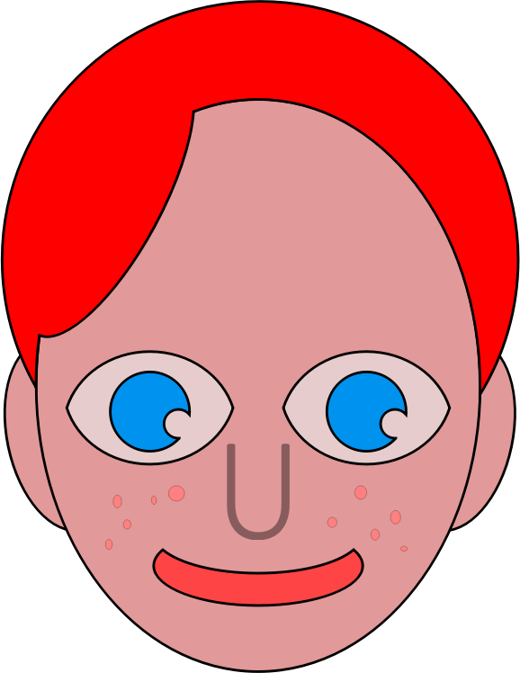 Nerdy Redhead With Blue Eyes - Foundation Clipart (578x748), Png Download