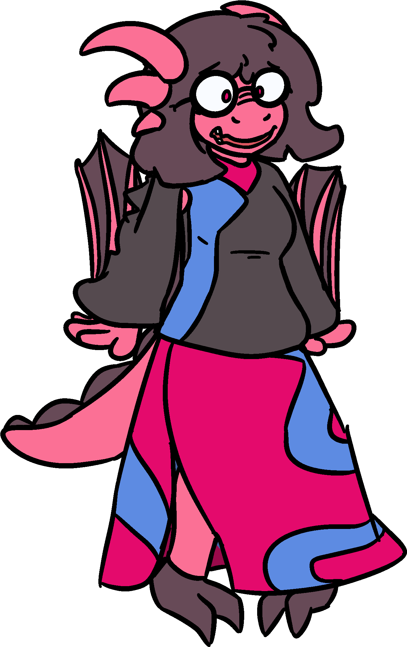 Brenda, The Dragon Nerd - Cartoon Clipart (1461x2194), Png Download