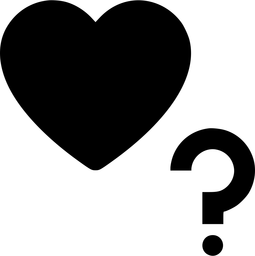 Transparent Question Mark Border Clipart - Heart With Question Mark In It Png (980x982), Png Download