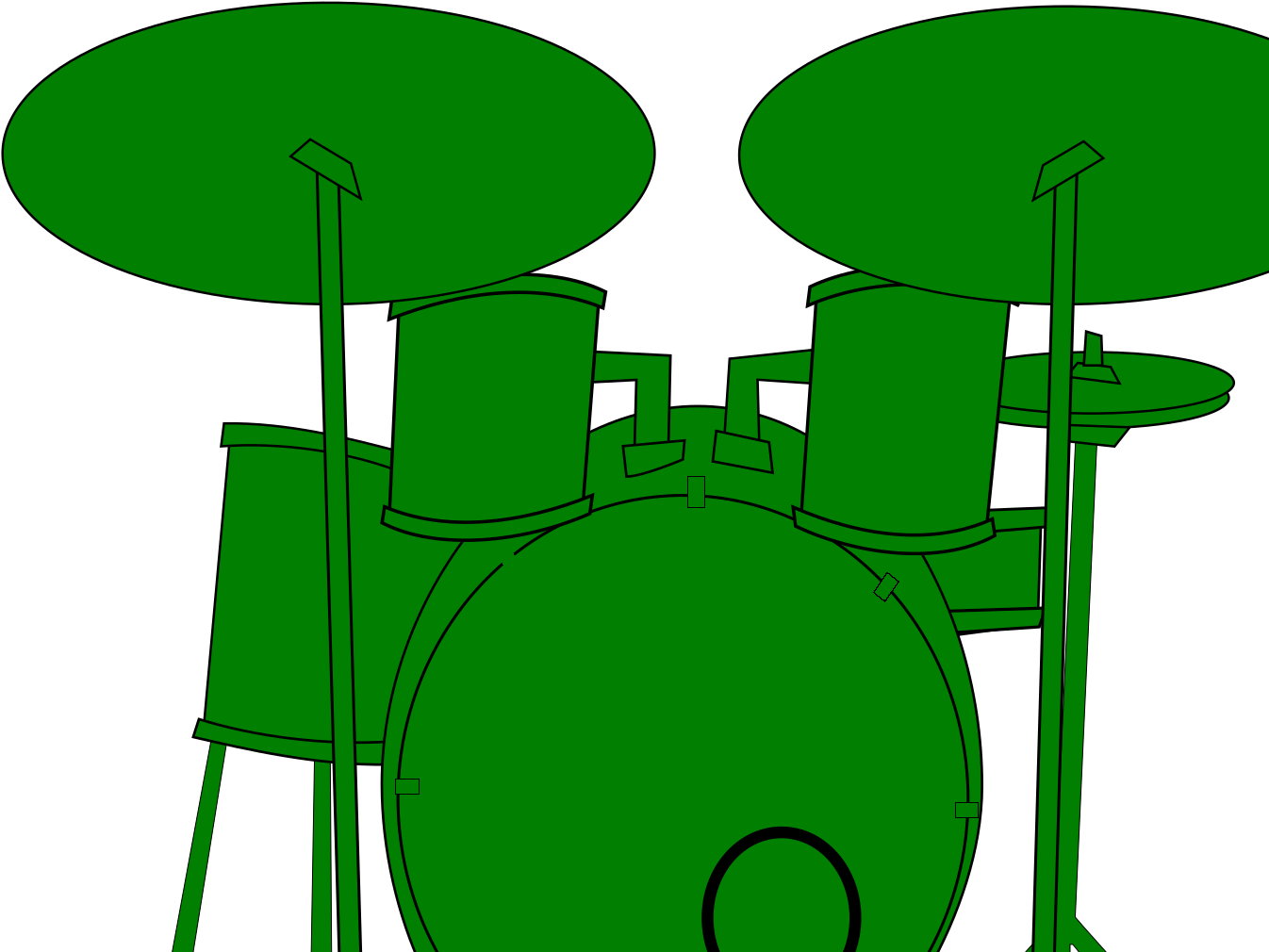 Drums Clipart Black And White - Png Download (1600x1600), Png Download