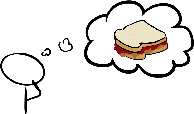 Envisioning A Peanut Butter And Jelly Sandwich - Peanut Butter And Jelly Sandwich Clipart (880x440), Png Download