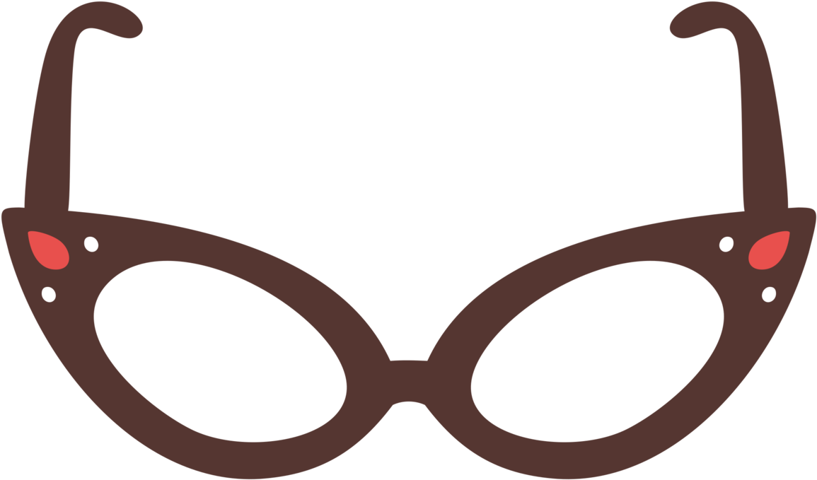 Cat Eye Glasses Clipart - Png Download (1226x750), Png Download
