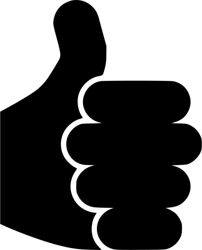 Thumb Clipart Respected - Yes Clipart Black And White - Png Download (792x980), Png Download