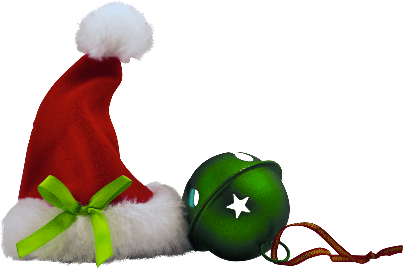 Christmas Hat And Bell Clip Arts - Navideño Png Transparent Png (1292x858), Png Download