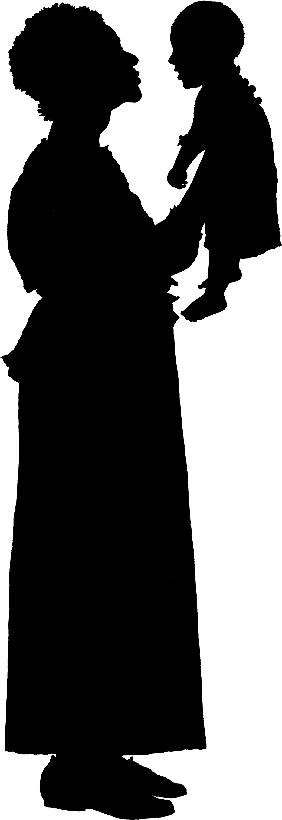 Mount Vernon Fred W - Silhouette Middle Age Woman Clipart (1800x2706), Png Download