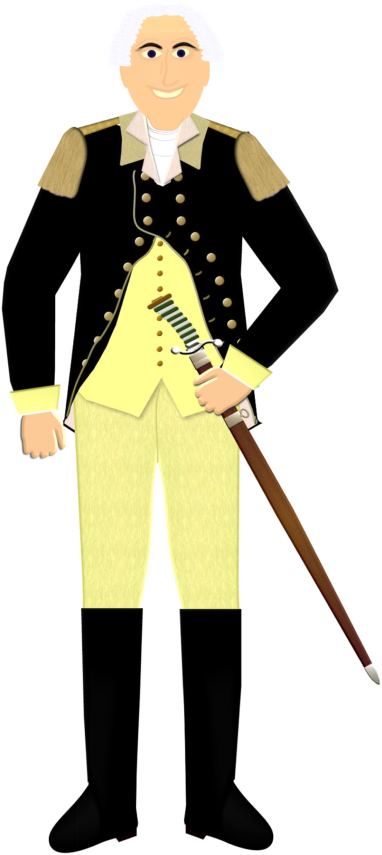 General George Washington Hat - George Washington Suit Drawing Clipart (382x855), Png Download