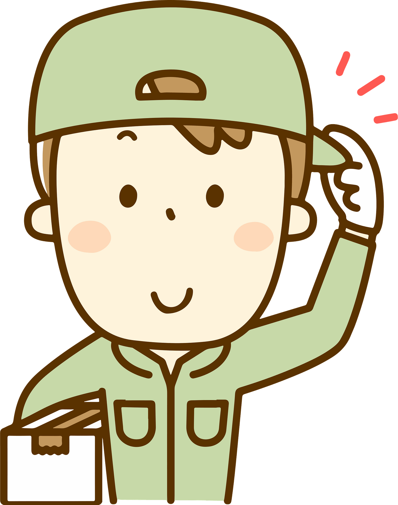 Delivery Man Clipart - Dibujos De Un Servicio - Png Download (631x800), Png Download