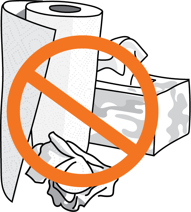 Tissuetype Papers Not Recyclable Do Not Recycle Paper Towel Clipart