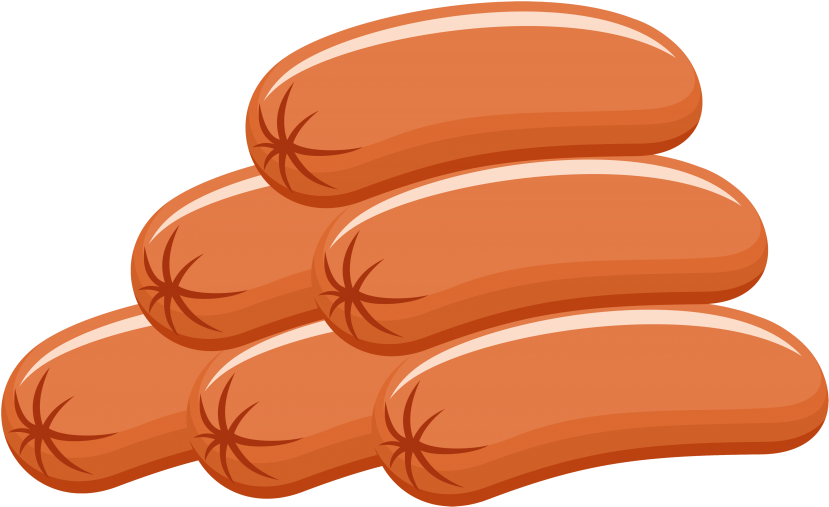 Sausage Clipart Transparent Background - Sausages Clipart - Png Download (850x538), Png Download