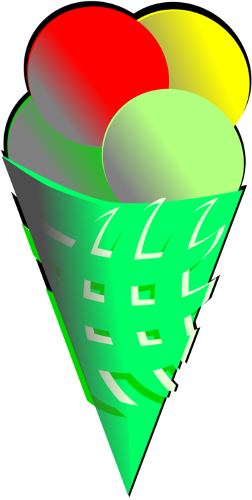 Heart,grass,green - Ice Cream Cone Clipart (530x750), Png Download