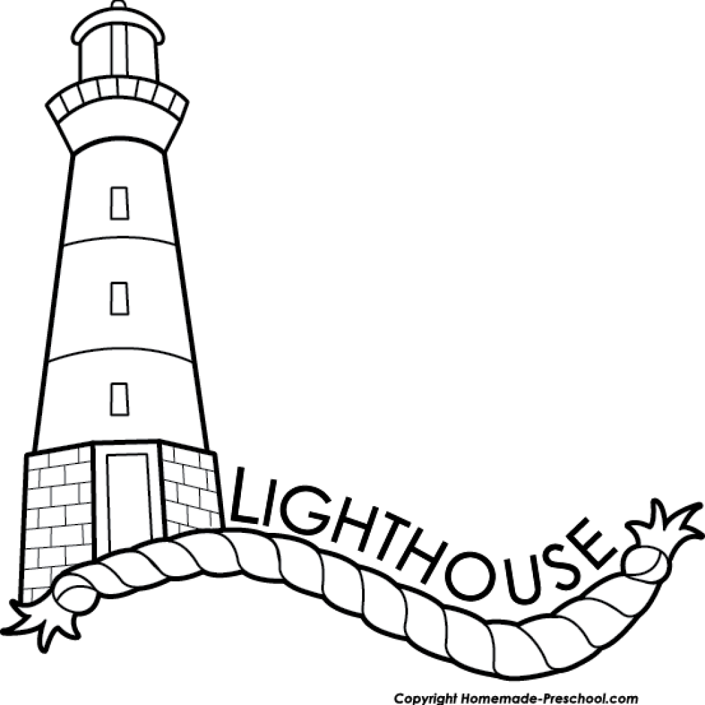 Transparent Lighthouse Vector Png - Lighthouse Clipart Black And White (1024x1024), Png Download