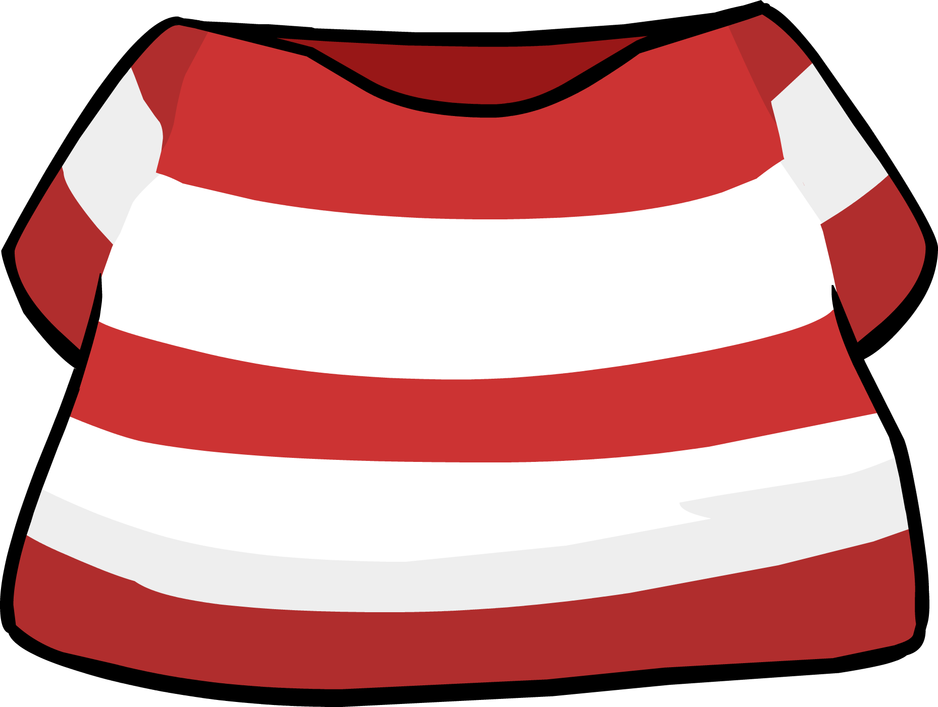 Club Penguin Rewritten Wiki - Club Penguin Striped Shirt Clipart (1858x1402), Png Download