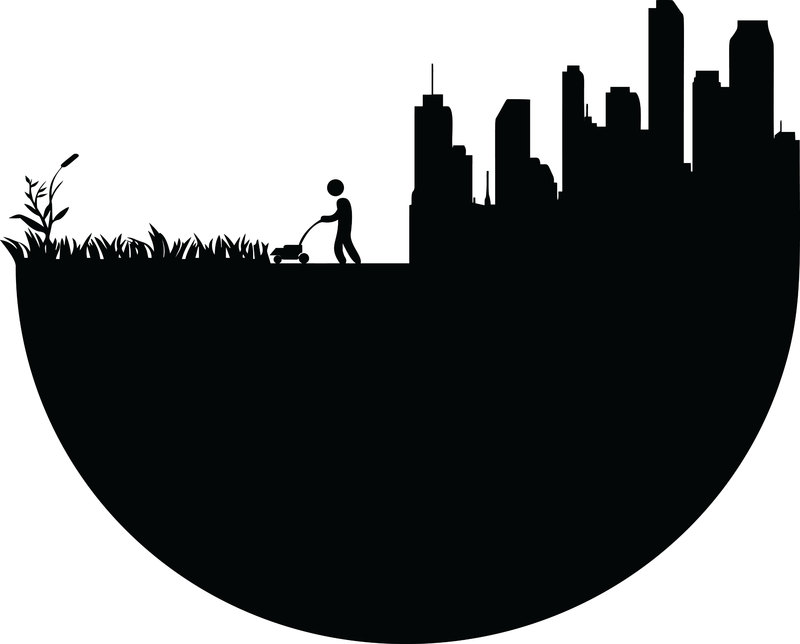 Silhouette Lawn Mowers Drawing Clip Art - Earth Day Climate Action Posters - Png Download (2269x1827), Png Download