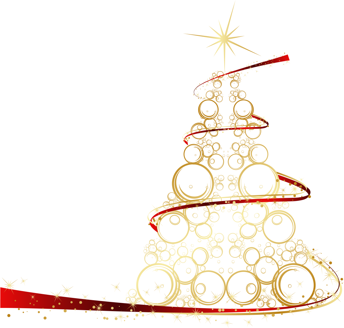 Christmas Tree Clipart On Transparent Background Image - Background Transparent Christmas Images Free - Png Download (1200x1200), Png Download