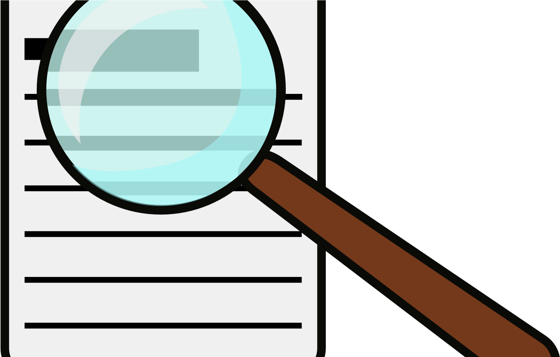 With Glass - Magnifying Glass Detective Clip Art - Png Download (1881x1201), Png Download