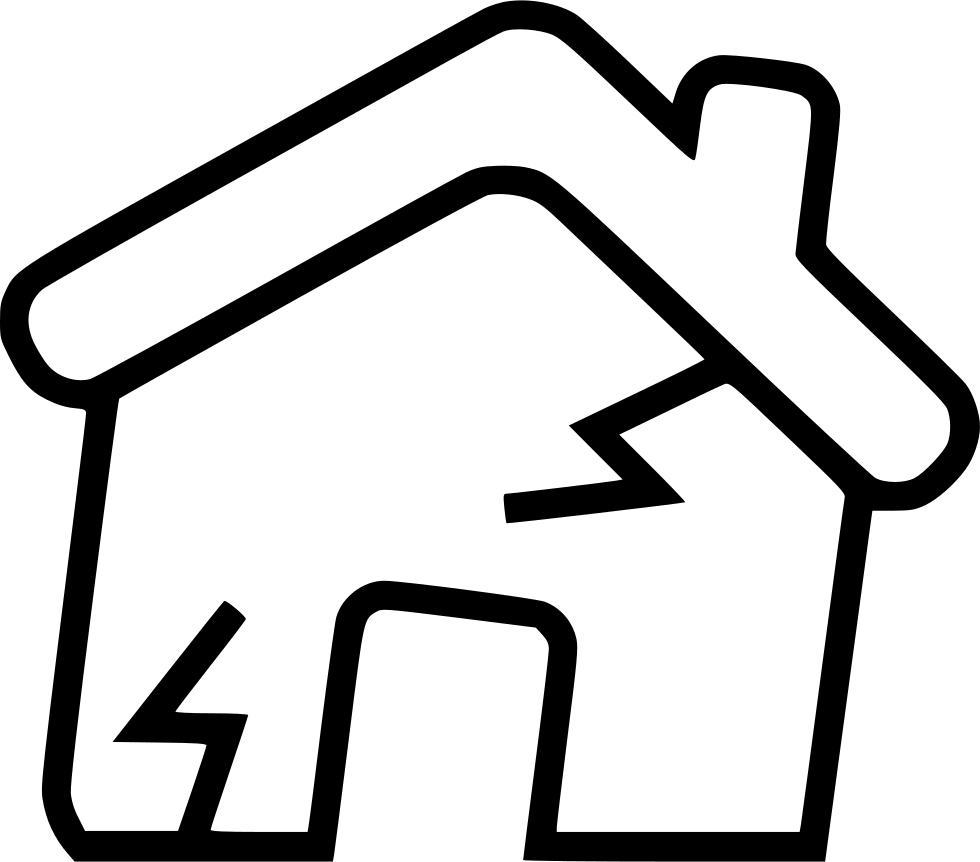 Earthquake - Earthquake Clipart Black And White - Png Download (980x862), Png Download