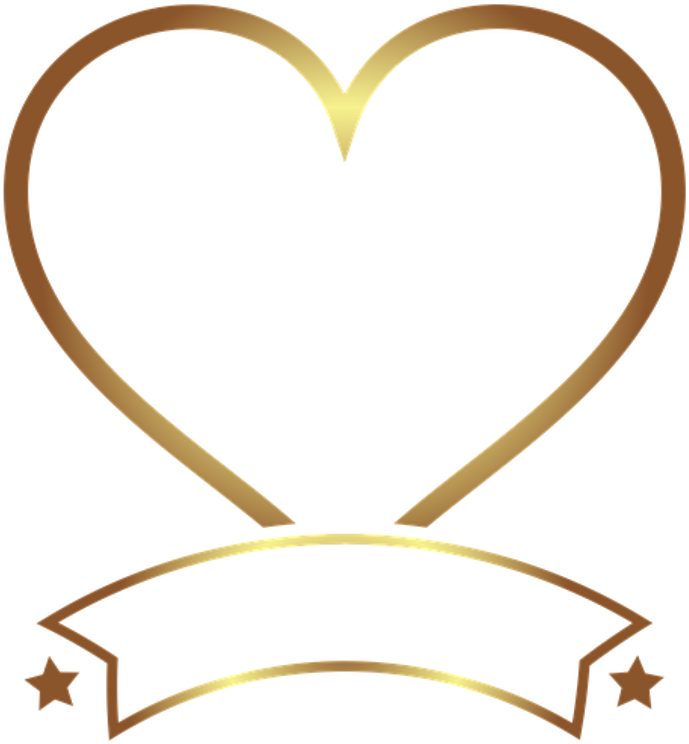 #heart #goldheart #stars #goldstars #banner #gold #decor - Gold Oval Frame Clipart - Png Download (1136x1136), Png Download
