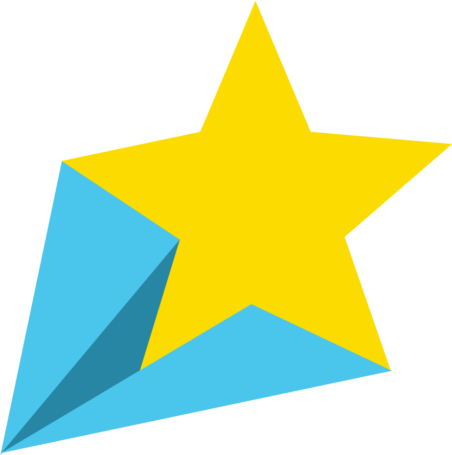 Gold Star Png Image - Blue And Yellow Star Clipart (900x898), Png Download