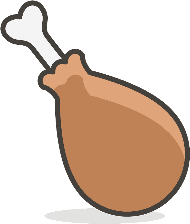 Poultry Leg Emoji Clipart - Coxa De Frango Png Transparent Png (800x800), Png Download