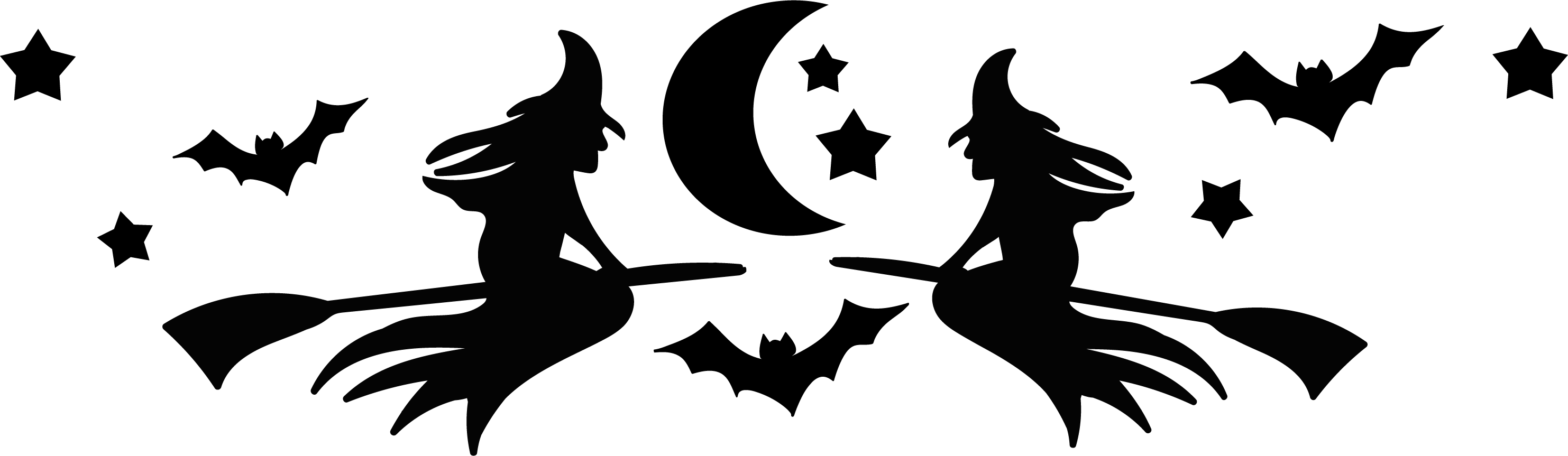 Moon Stars Divider Png Clipart (2965x863), Png Download