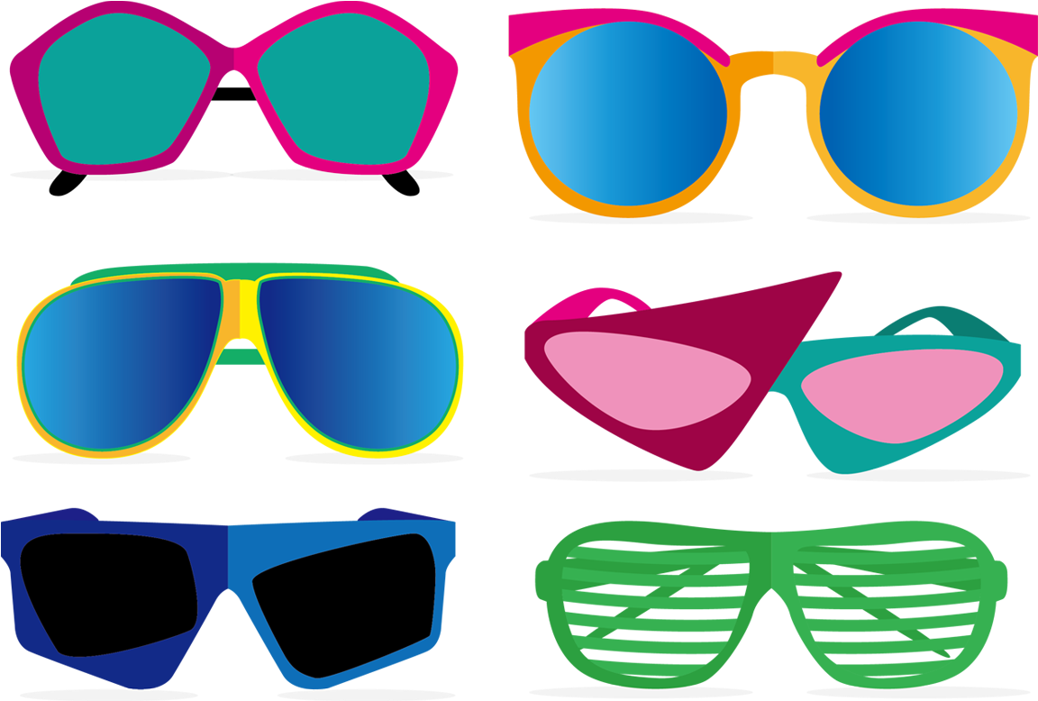 Download 1980s Vector Sunglasses Hd Image Free Png - Sunglass Vector Png Clipart (1239x837), Png Download