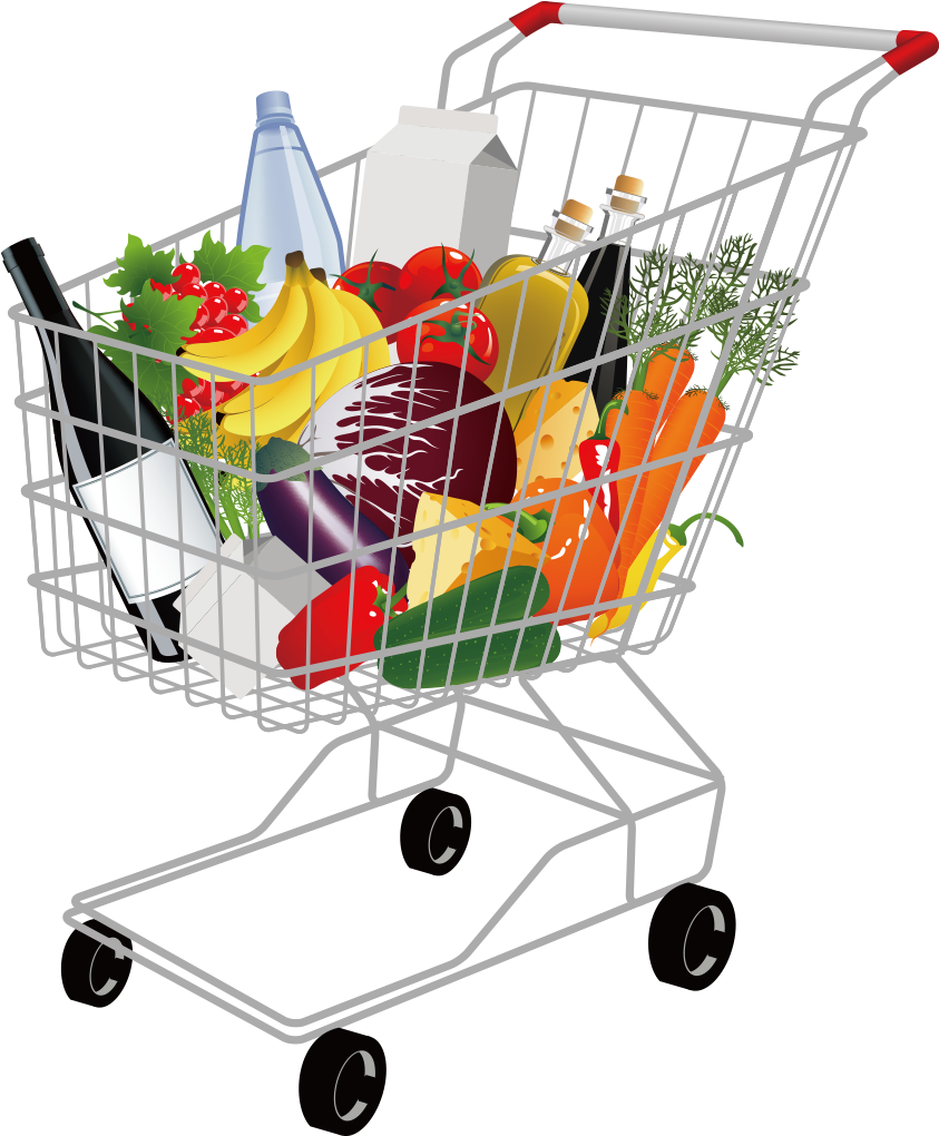 Grocery Shopping Cart Png Pic Full Shopping Cart Clipart Transparent